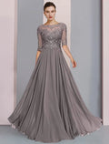 A-Line Chiffon Pleated Floor-Length Wedding Dress - Chloe Dress