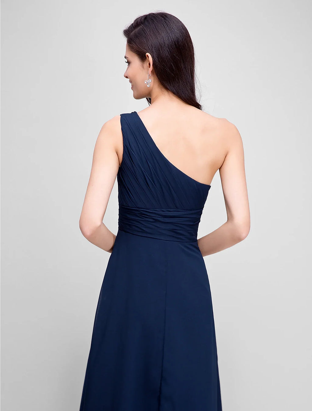 Sheath One-Shoulder Chiffon Sleeveless Floor-Length Evening Dress - Chloe Dress