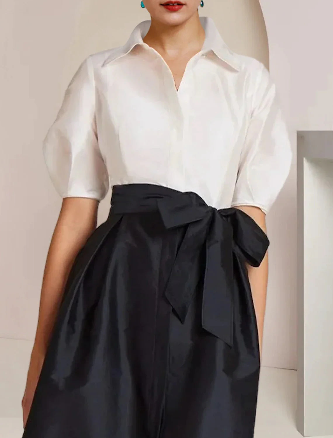 A-Line Short Sleeve Floor-Length Wedding Dress - Chloe Dress