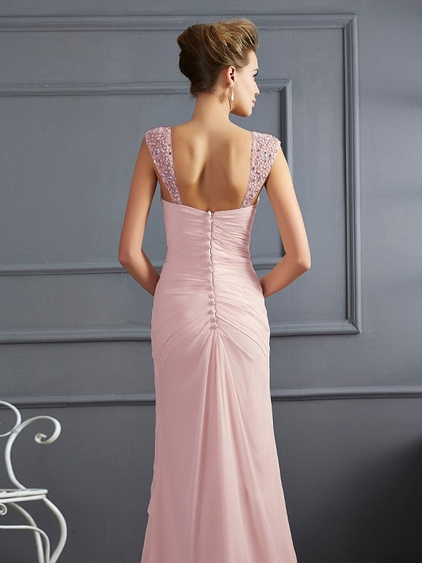 Sheath Chiffon Sleeveless Dress - Chloe Dress