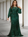 Mermaid Chiffon Long Sleeve Train Wedding Dress - Chloe Dress