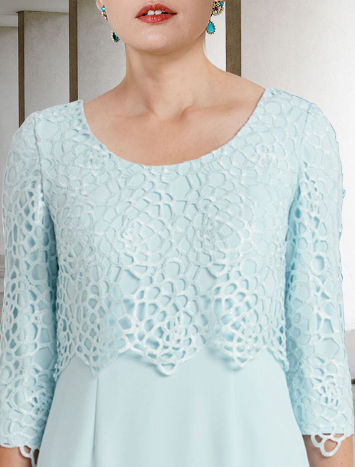 Sheath Chiffon Knee-Length Dress - Chloe Dress