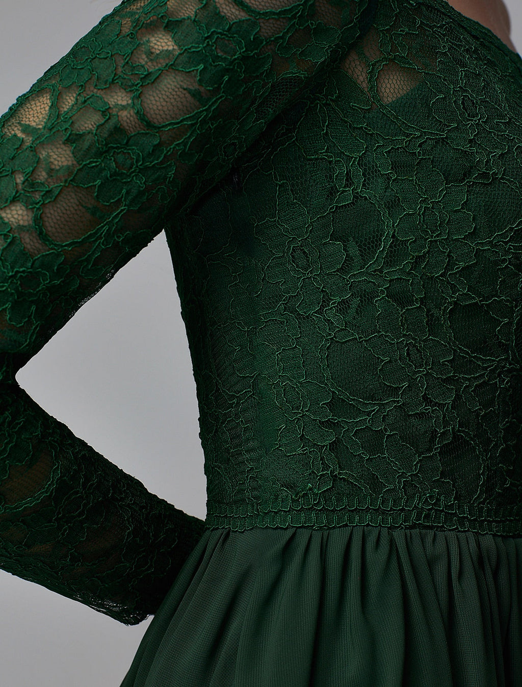 A-Line Off-Shoulder Chiffon Long Sleeve Floor-Length Wedding Dress - Chloe Dress