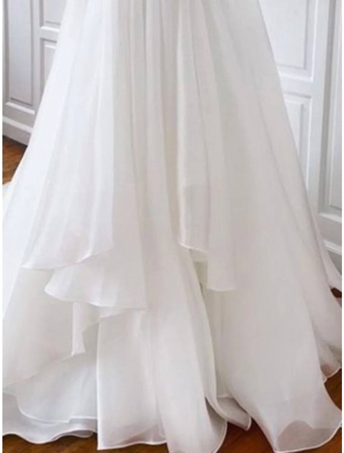 Sheath Chiffon Sleeveless Pleated Wedding Gown - Chloe Dress