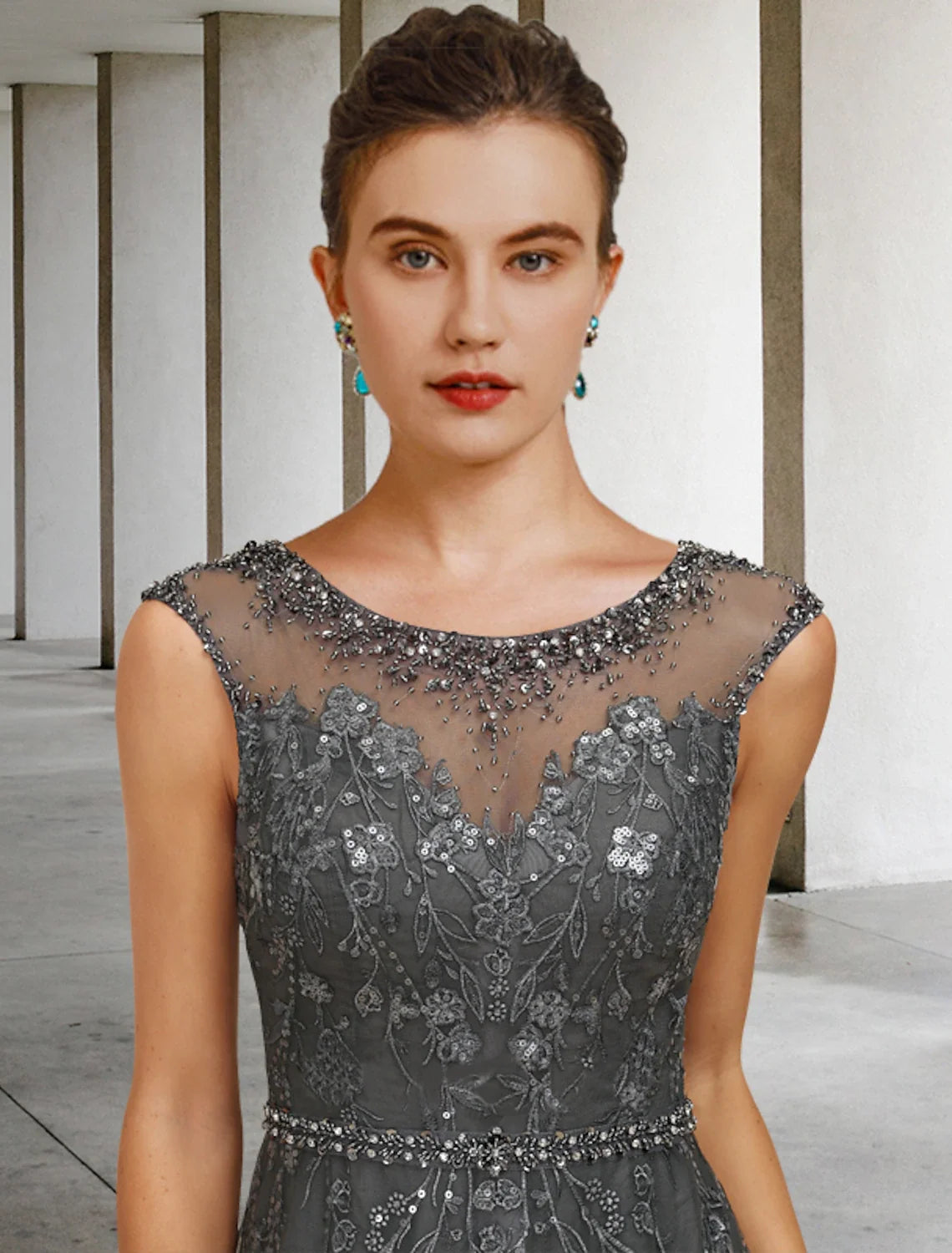 A-Line Tulle Sleeveless Floor-Length Wedding Dress - Chloe Dress