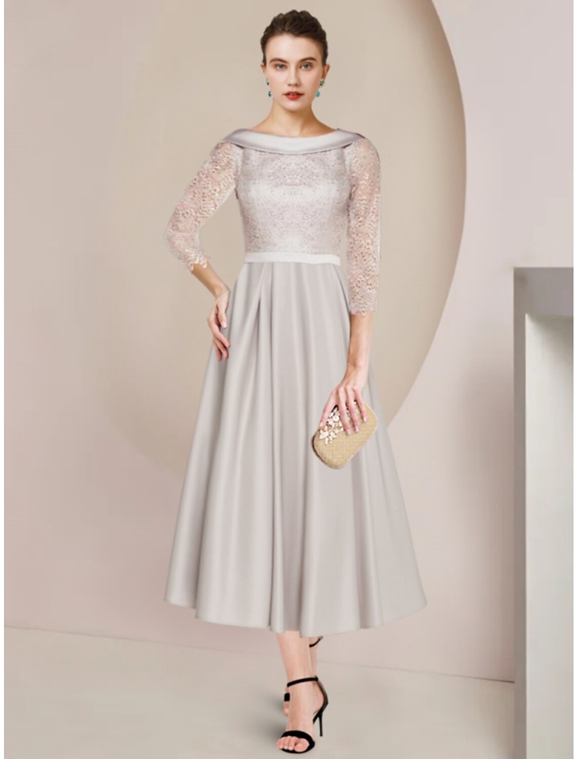 Sheath Satin Mini Wedding Dress - Chloe Dress