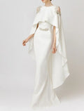 Mermaid Chiffon Sleeveless Applique Floor-Length Evening Gown - Chloe Dress