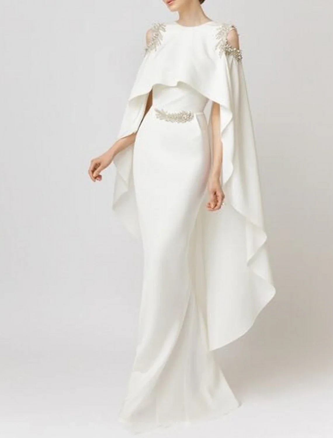 Mermaid Chiffon Sleeveless Applique Floor-Length Evening Gown - Chloe Dress