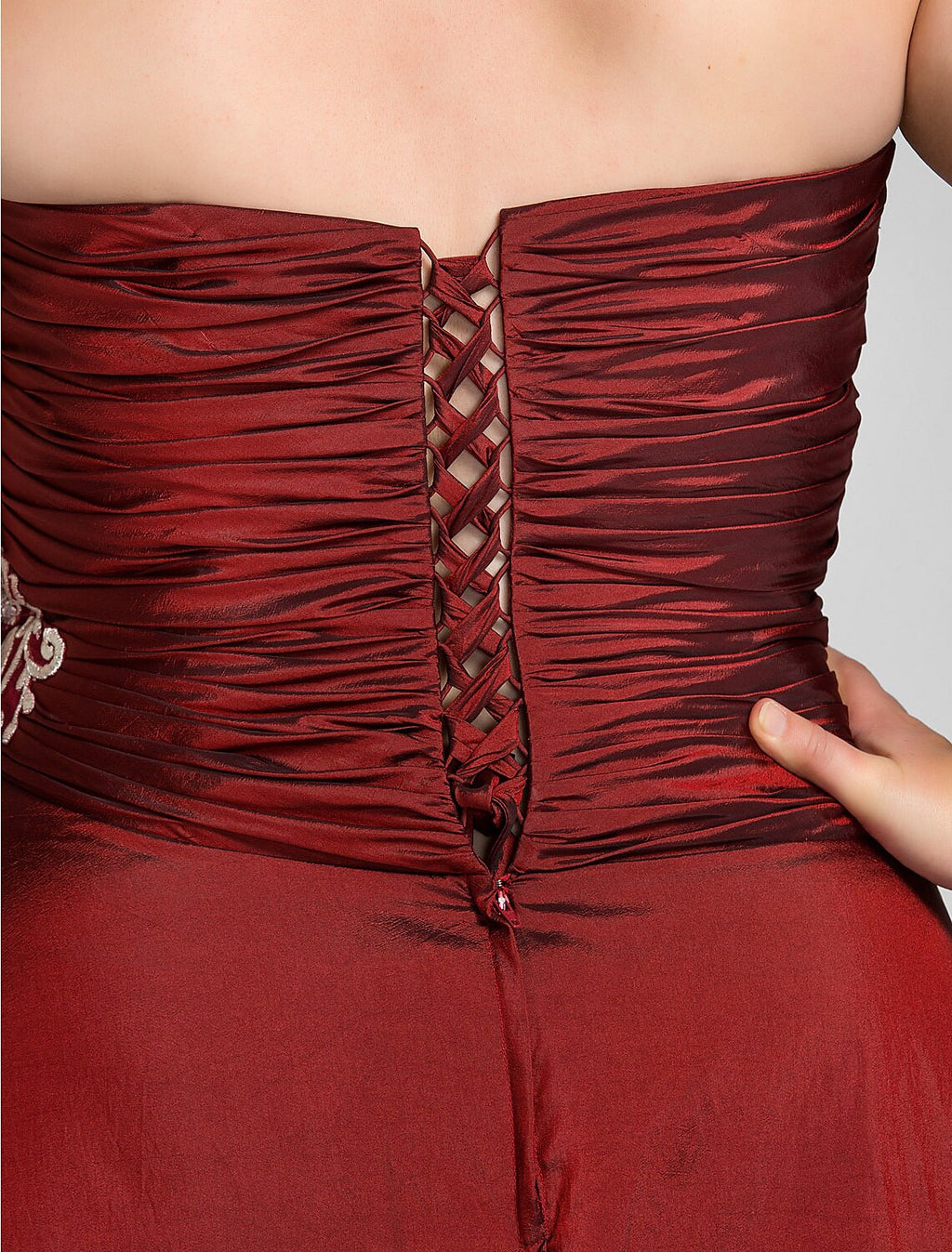 Ball Gown Strapless Sleeveless Applique Floor-Length Evening Gown - Chloe Dress