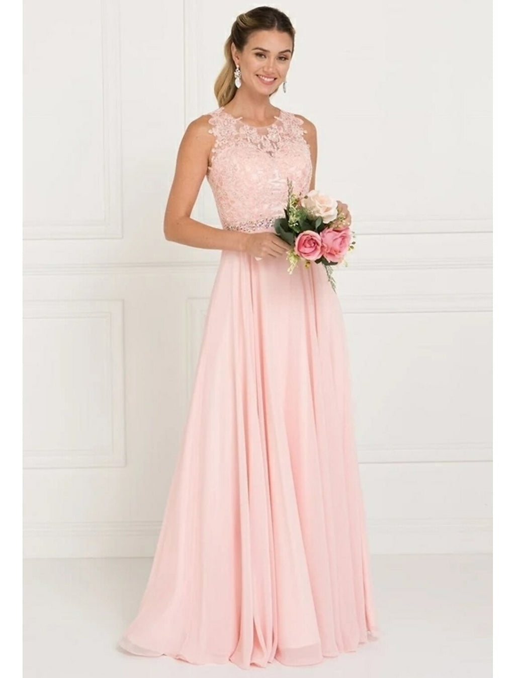 A-Line Tulle Sleeveless Train Wedding Dress - Chloe Dress