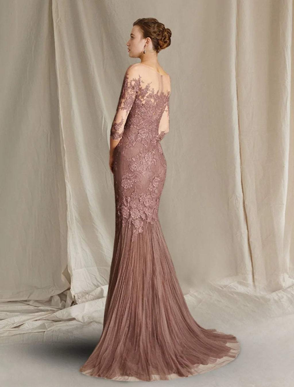 Mermaid Tulle Train Wedding Dress - Chloe Dress