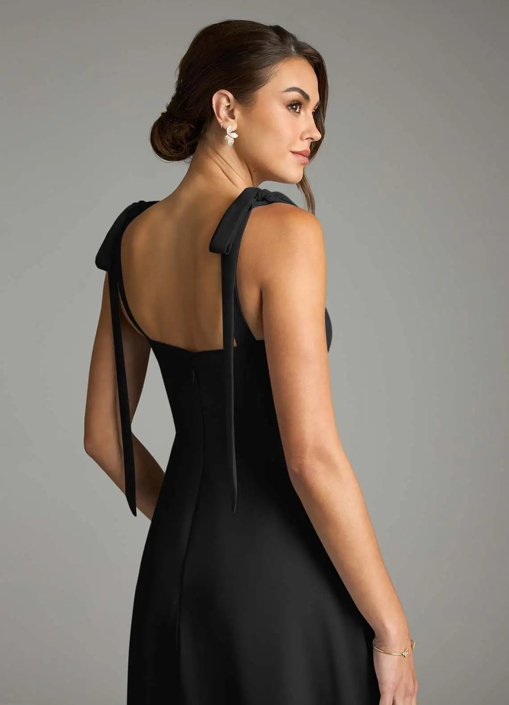 Square Neck High Slit Wedding Dress - Chloe Dress