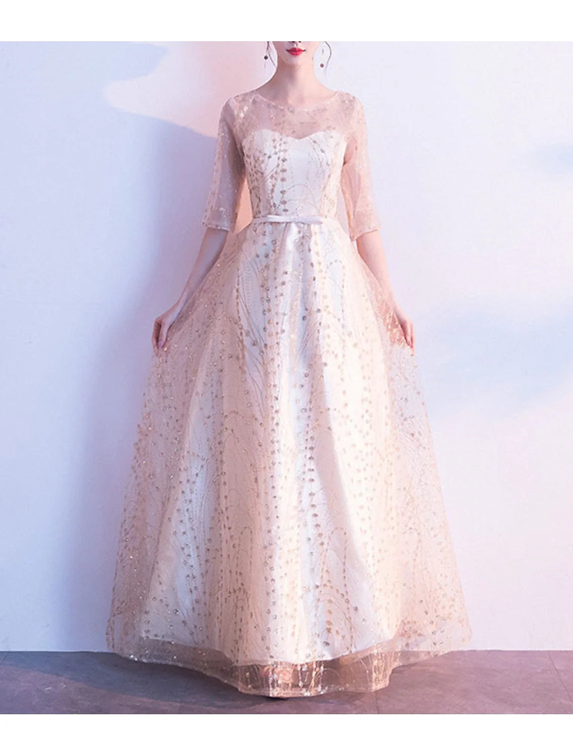 A-Line Tulle Floor-Length Wedding Dress - Chloe Dress