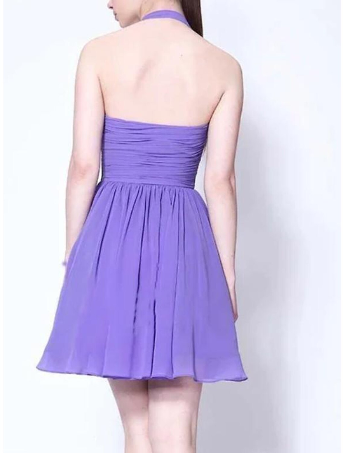 A-Line Halter Tulle Sleeveless Mini Wedding Dress - Chloe Dress