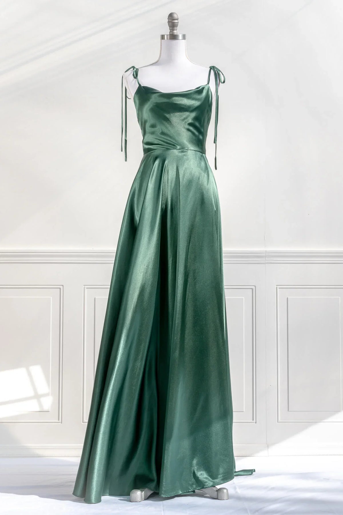 Off-Shoulder Satin Backless Prom Dress - Chloe Dress