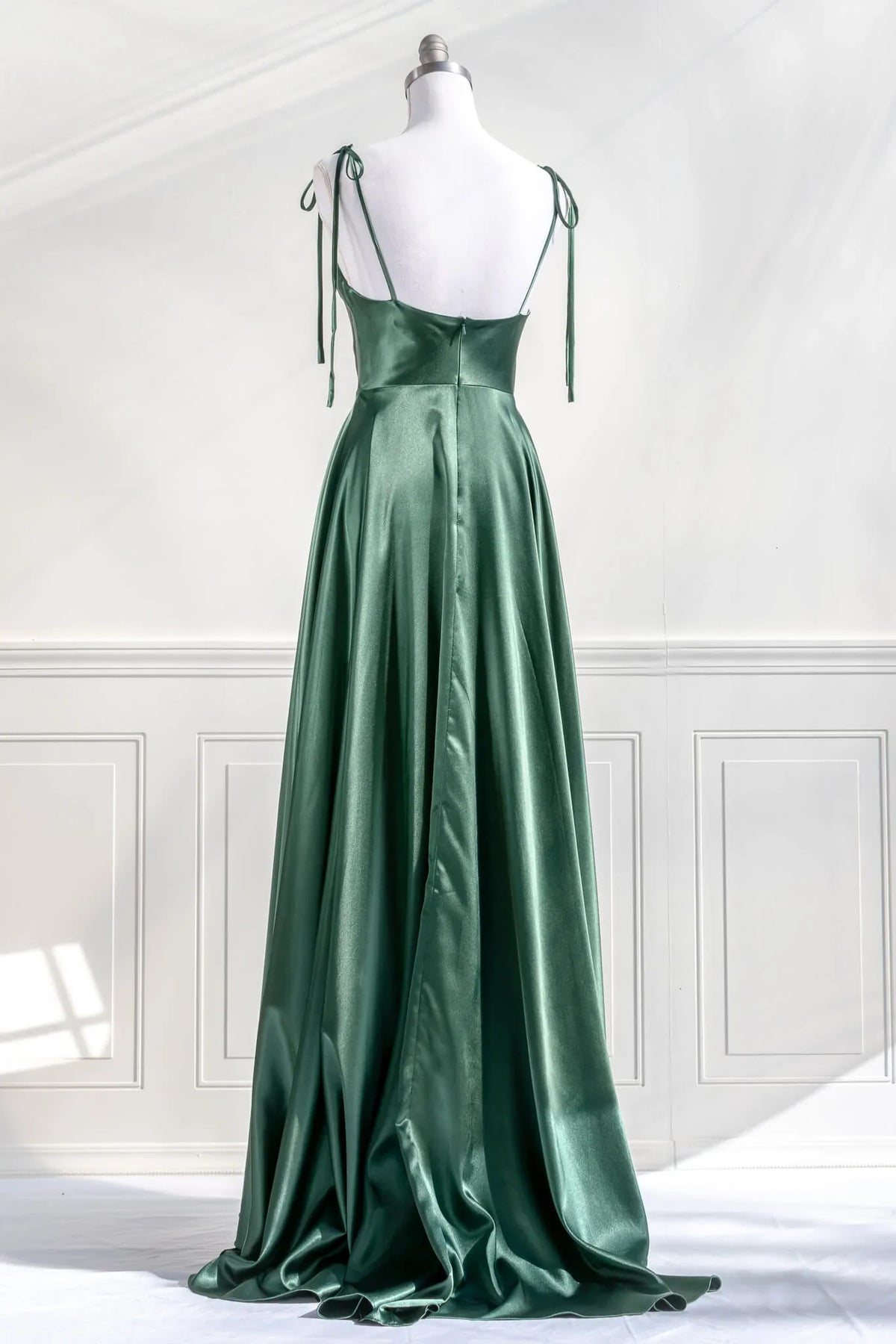Off-Shoulder Satin Backless Prom Dress - Chloe Dress