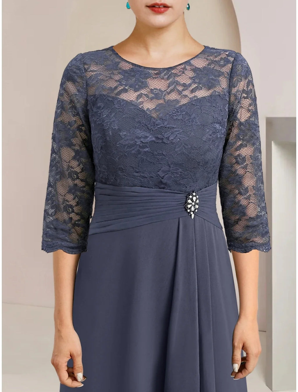 A-Line Chiffon Asymmetric Wedding Dress - Chloe Dress