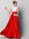 Black A-Line High Neck Lace Sleeveless Pleated Floor-Length Evening Dress - Chloe Dress