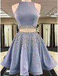 Satin Sleeveless Mini Homecoming Dress - Chloe Dress