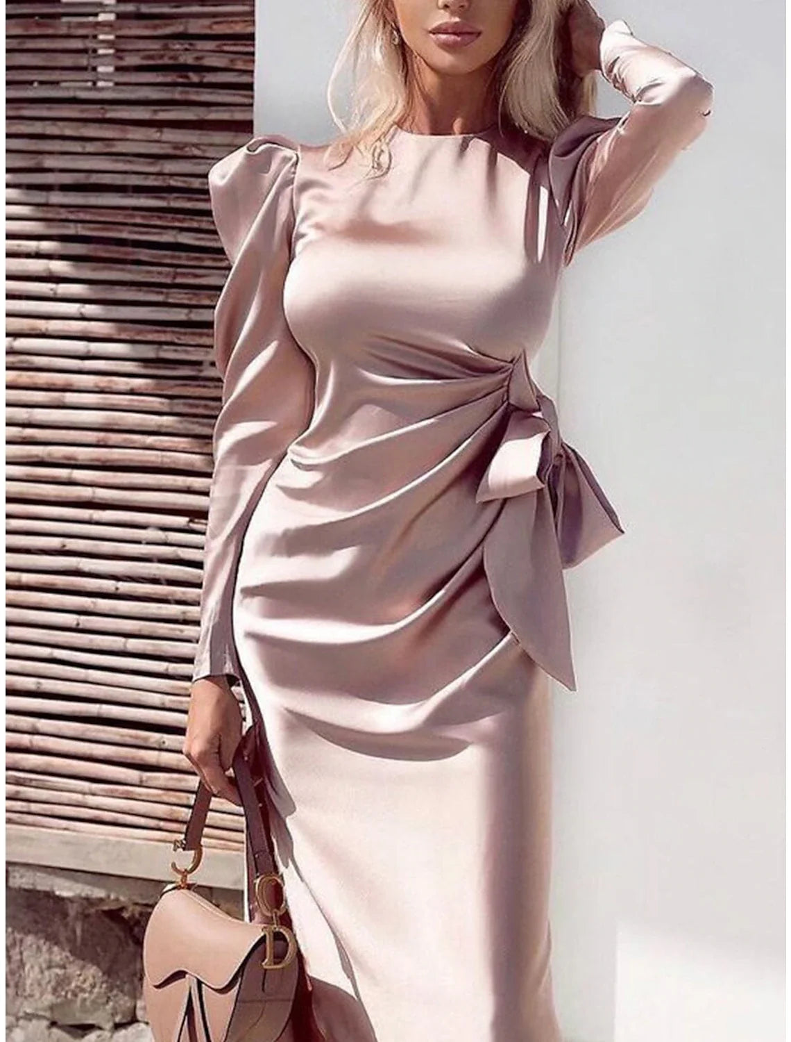 Sheath Long Sleeve Asymmetric Prom Dress - Chloe Dress