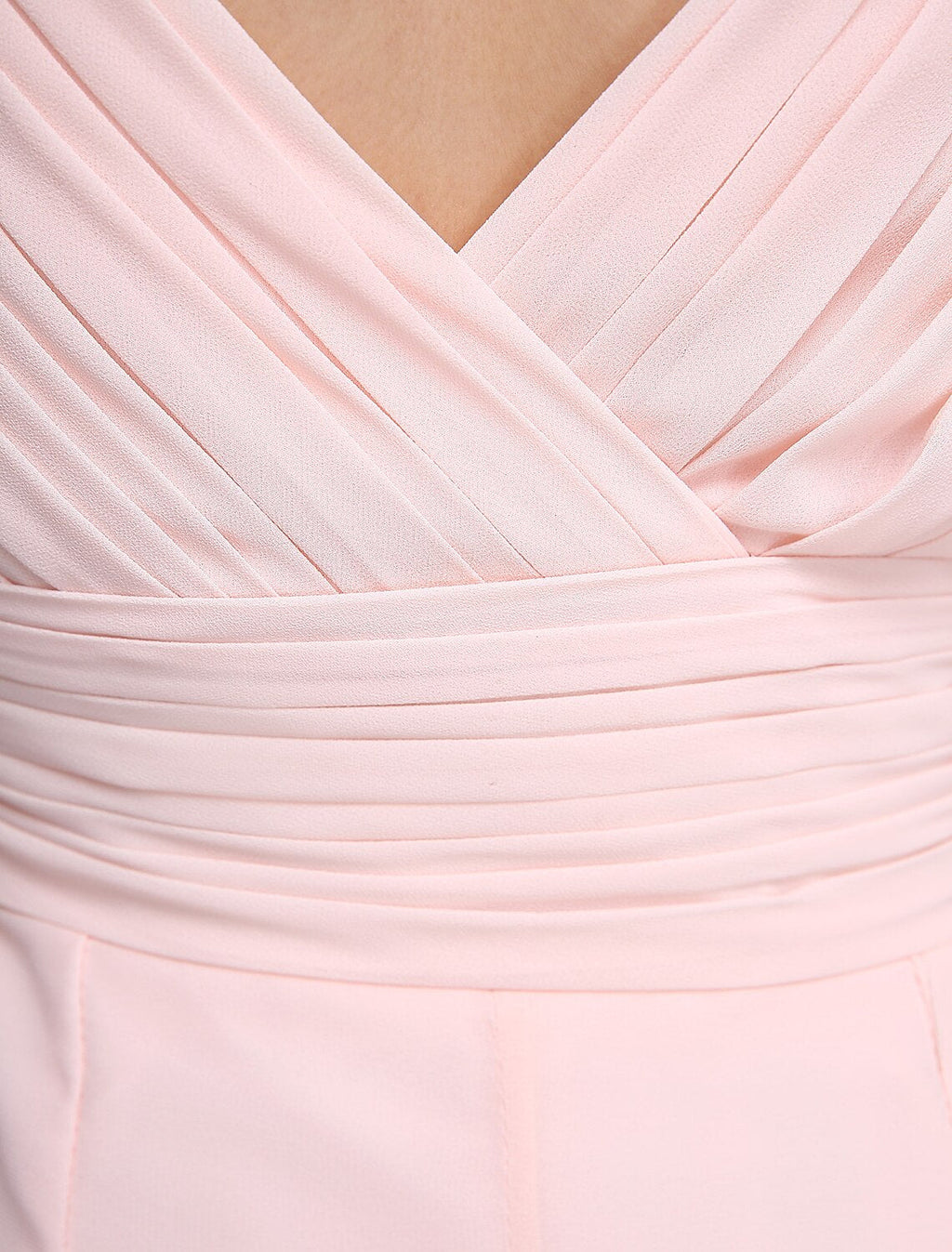 Sheath V-Neck Chiffon Sleeveless Floor-Length Wedding Dress - Chloe Dress