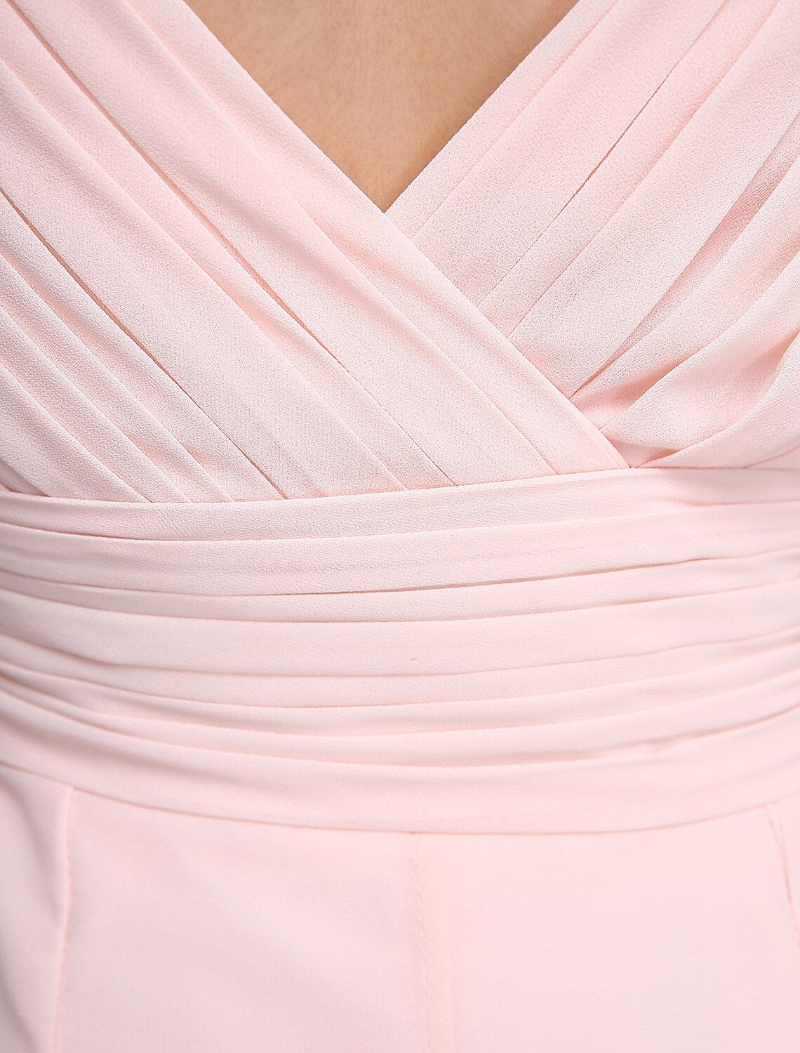Sheath V-Neck Chiffon Sleeveless Floor-Length Wedding Dress - Chloe Dress