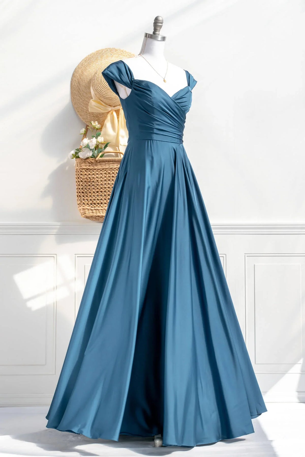 Strapless Satin Floor-Length Prom Dress - Chloe Dress