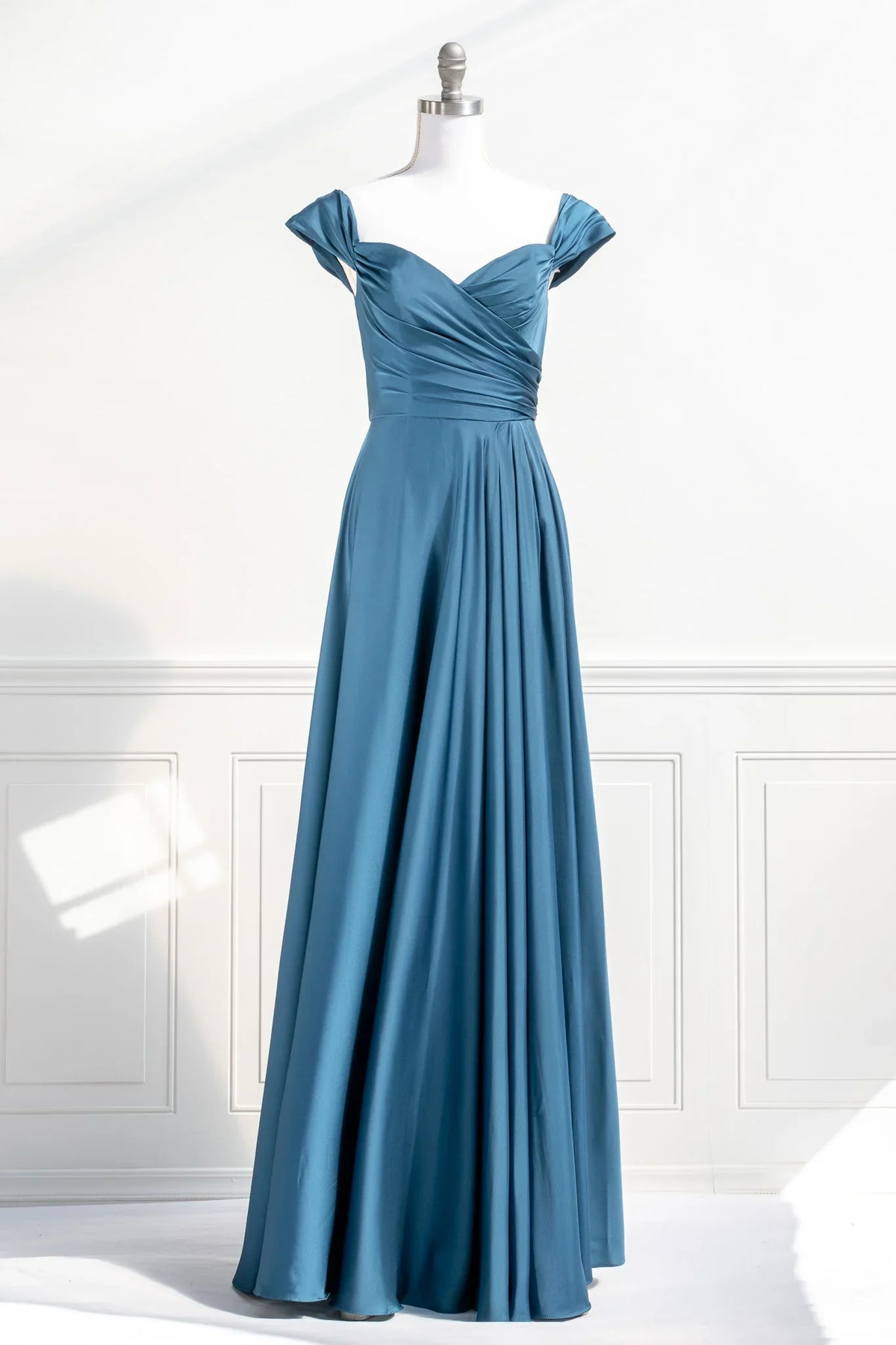 Strapless Satin Floor-Length Prom Dress - Chloe Dress