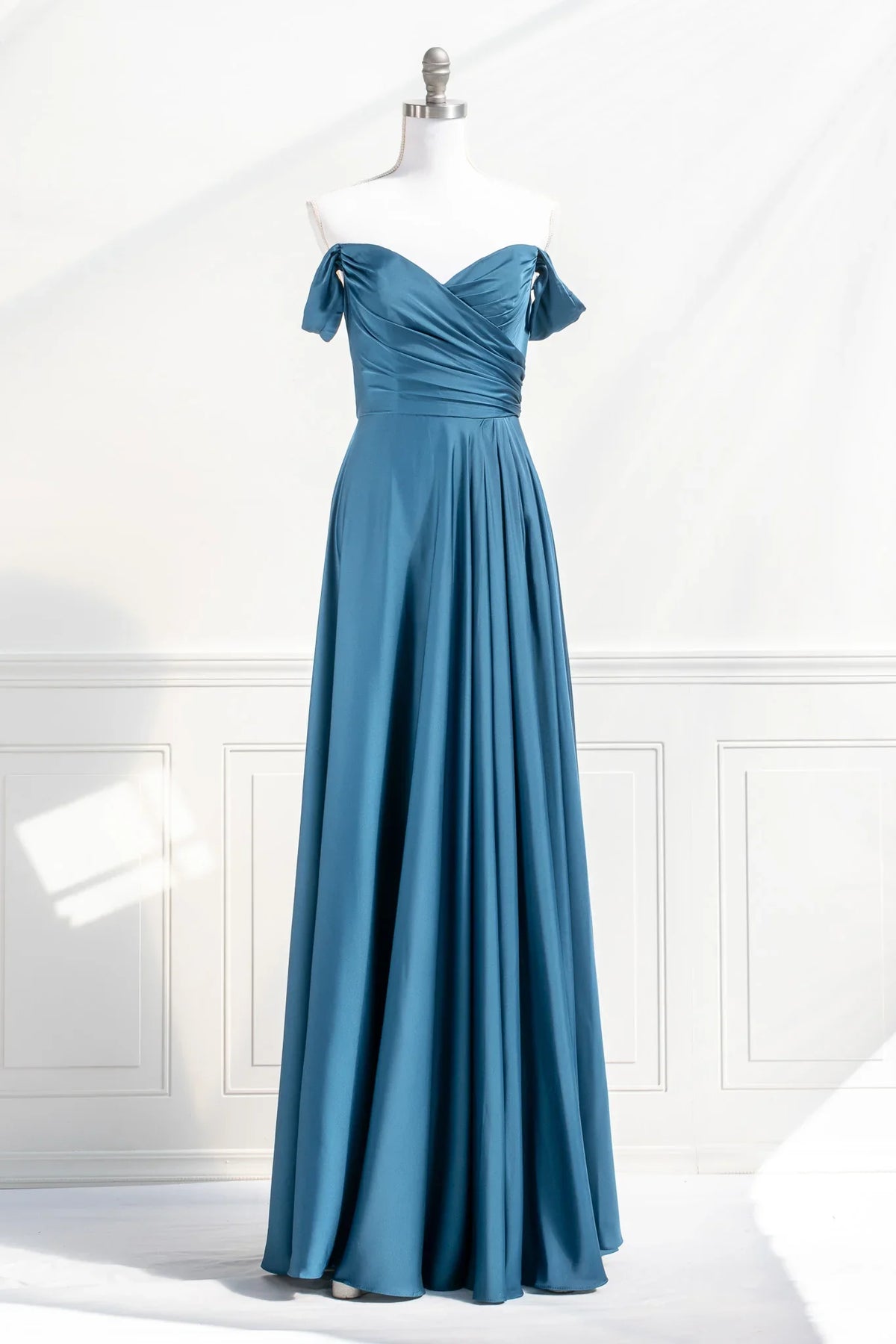 Strapless Satin Floor-Length Prom Dress - Chloe Dress