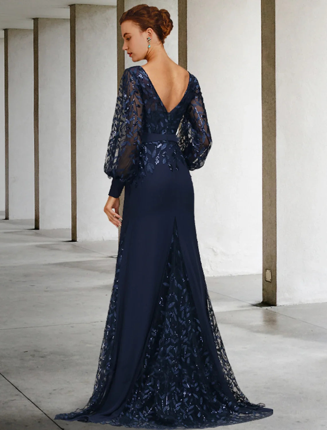 Mermaid Chiffon Long Sleeve Ruffled Wedding Dress - Chloe Dress