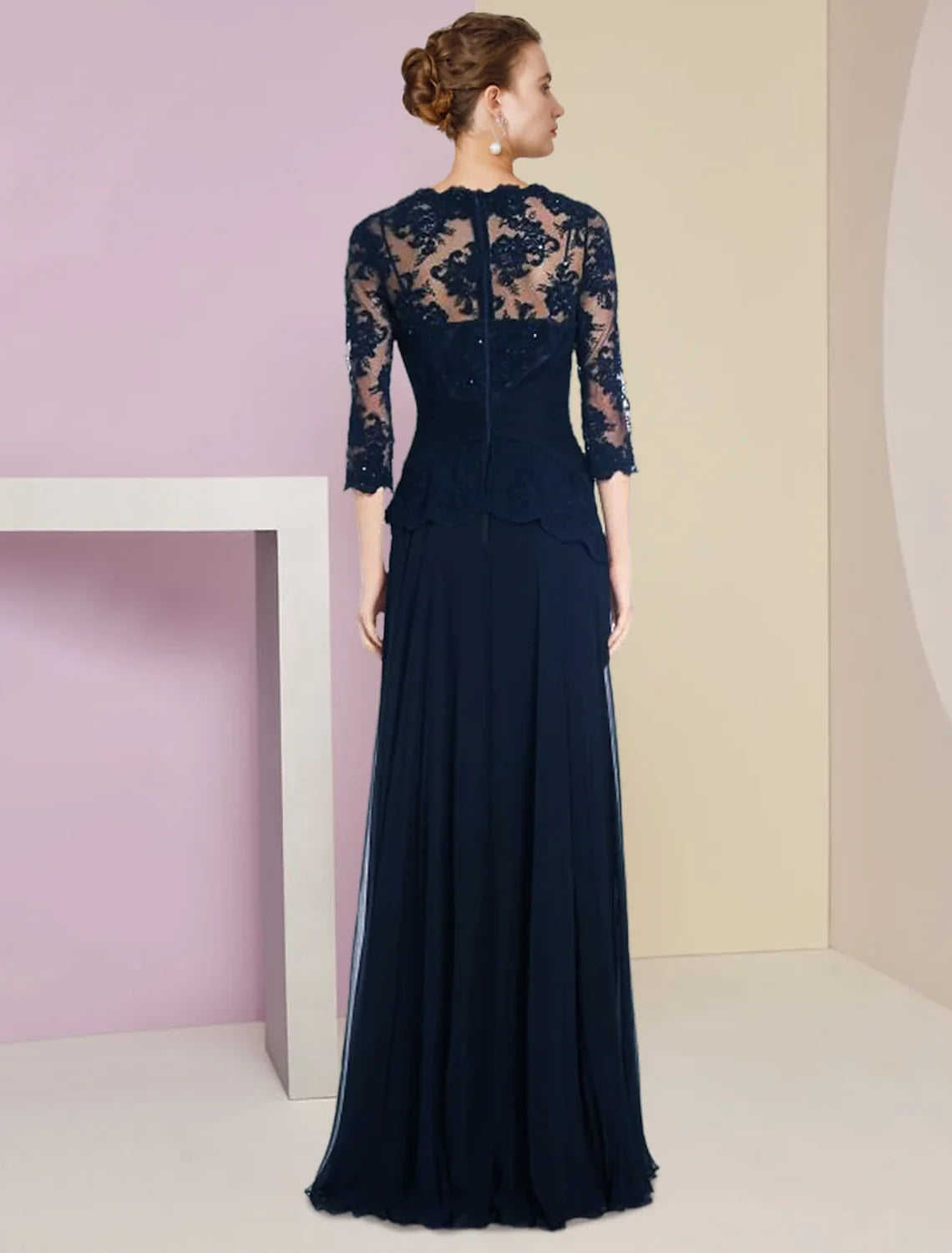 A-Line Chiffon Pleated Floor-Length Wedding Dress - Chloe Dress