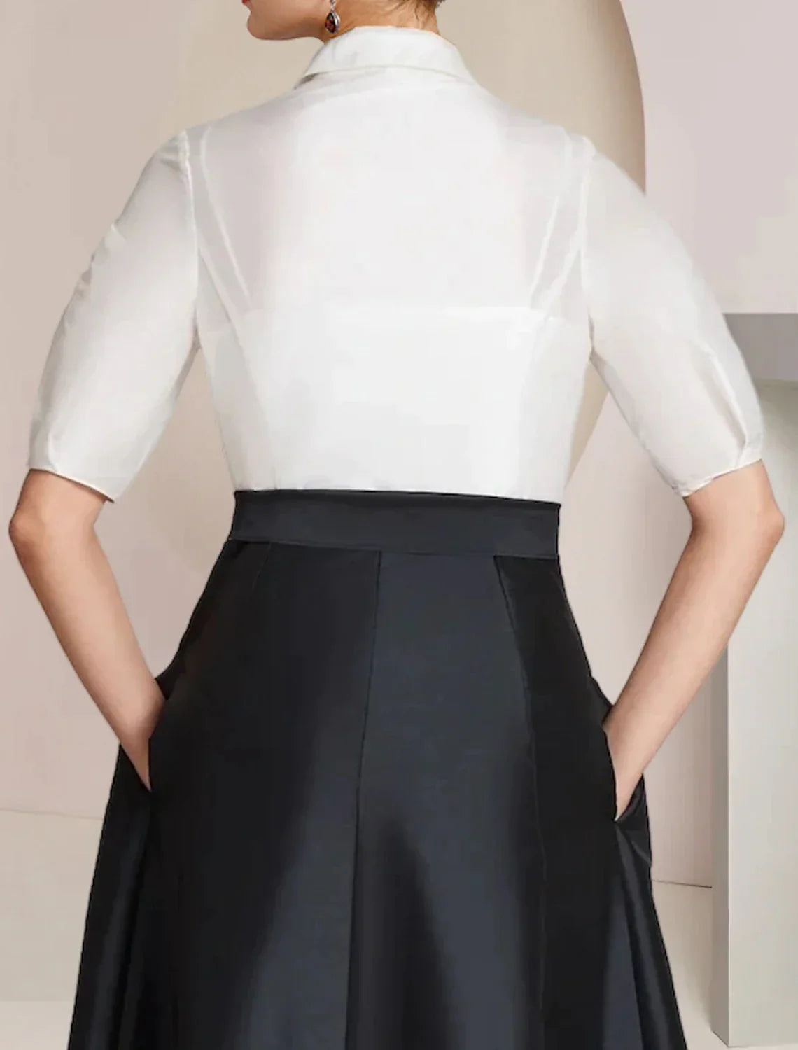 A-Line Short Sleeve Floor-Length Wedding Dress - Chloe Dress