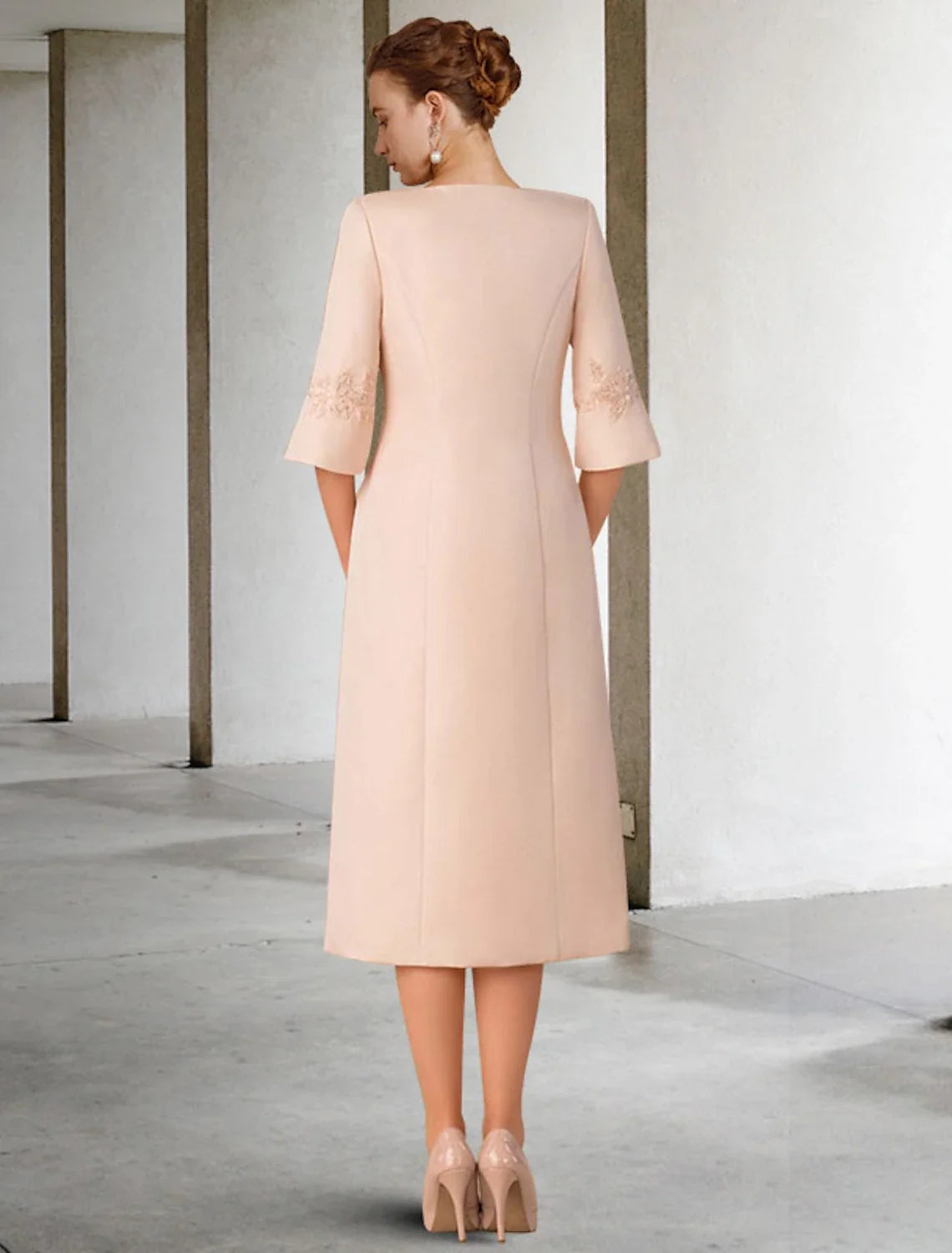 Sheath V-Neck Chiffon Short Sleeve Draped Mini Dress - Chloe Dress