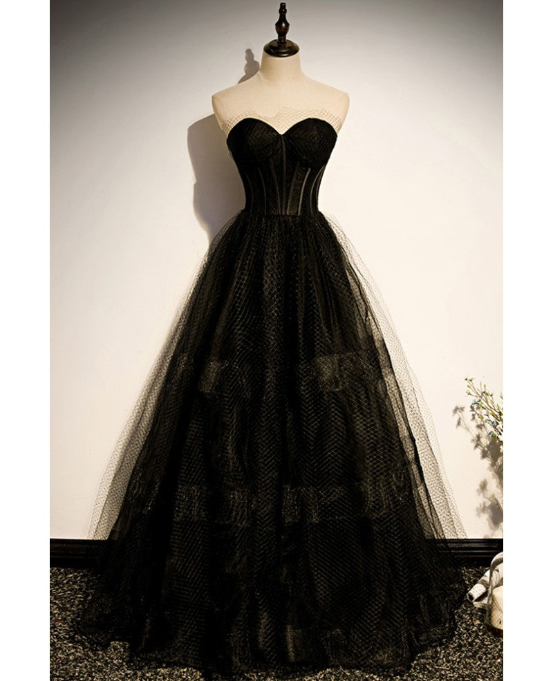 Black Princess Sweetheart Sleeveless Backless Evening Dress - Chloe Dress
