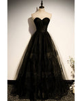 Black Princess Sweetheart Sleeveless Backless Evening Dress - Chloe Dress