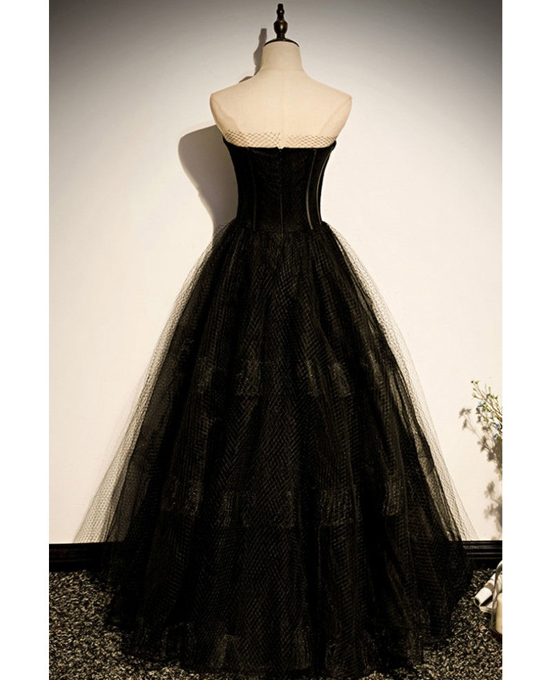 Black Princess Sweetheart Sleeveless Backless Evening Dress - Chloe Dress