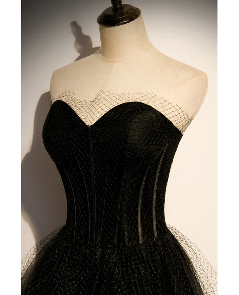 Black Princess Sweetheart Sleeveless Backless Evening Dress - Chloe Dress