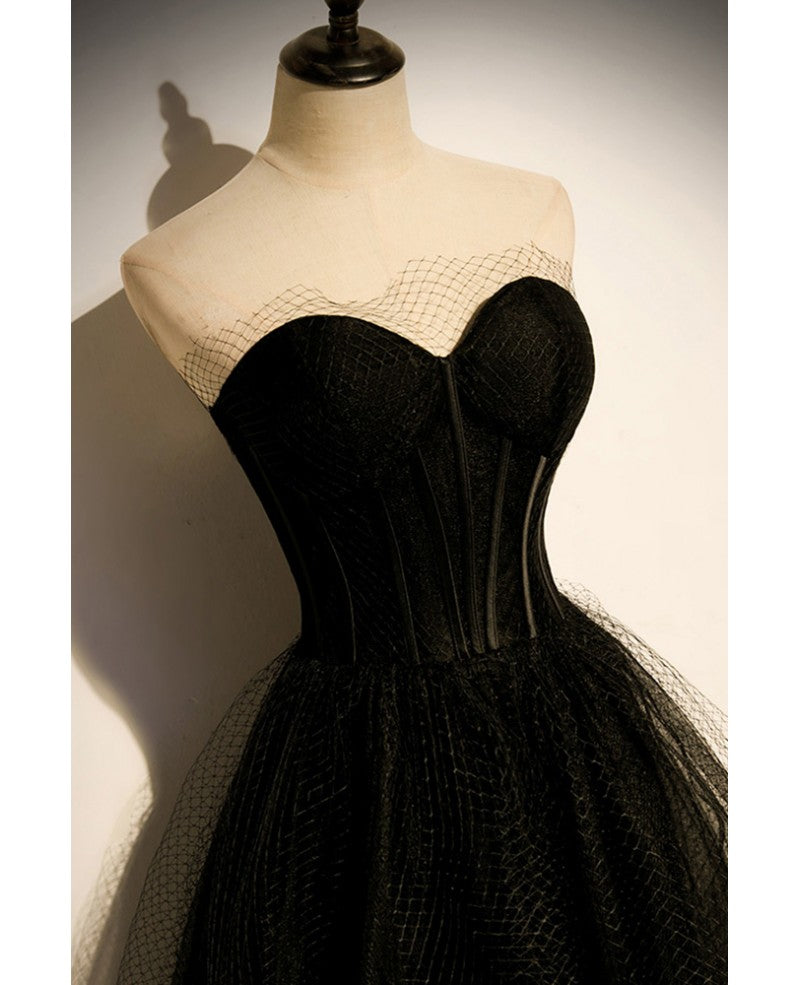 Black Princess Sweetheart Sleeveless Backless Evening Dress - Chloe Dress
