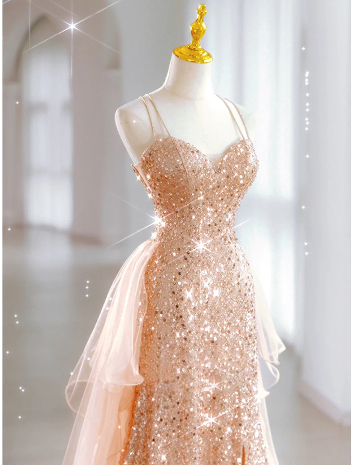 A-Line Sweetheart Tulle Sleeveless Floor-Length Prom Dress - Chloe Dress