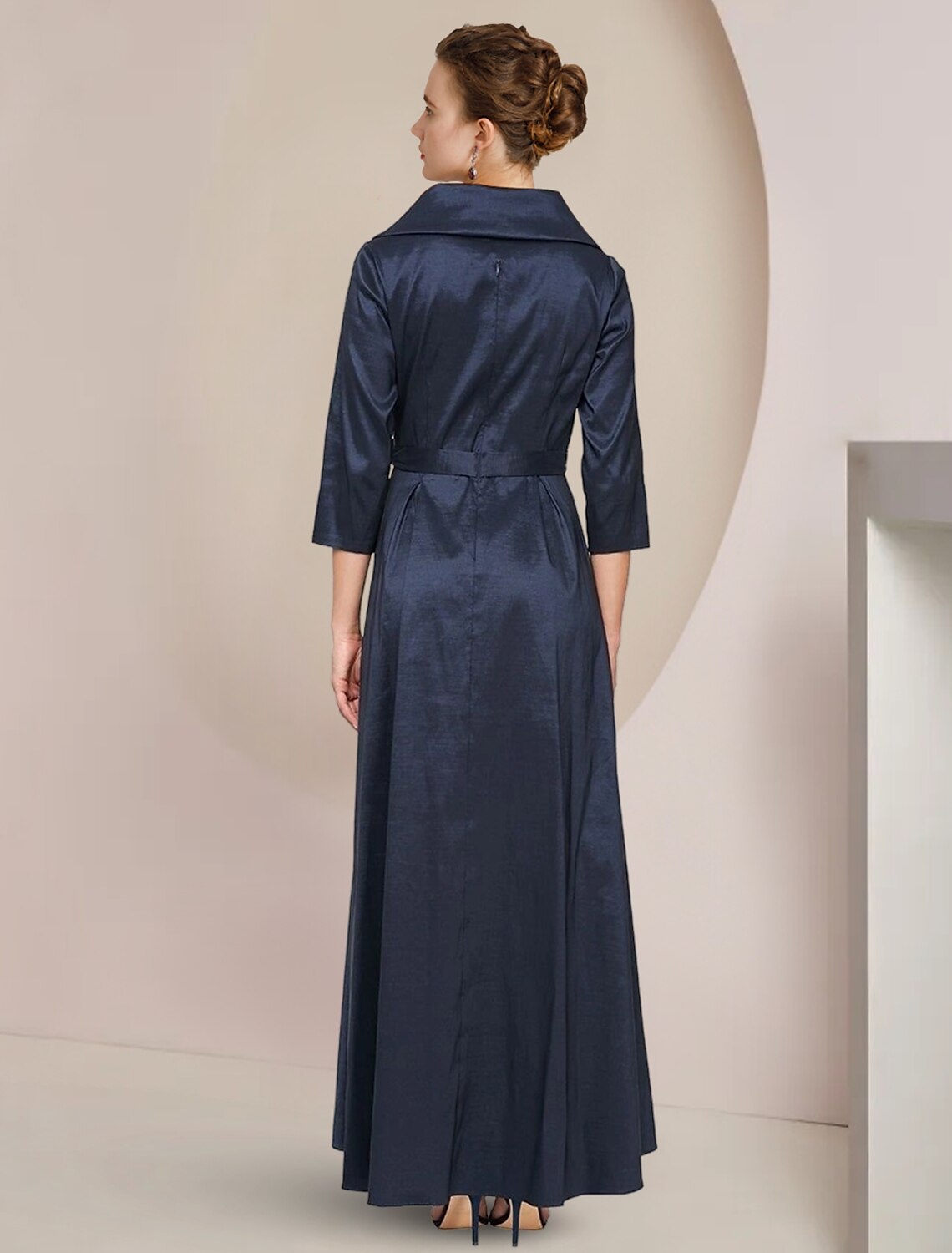 A-Line Short Sleeve Asymmetric Mini Wedding Dress - Chloe Dress