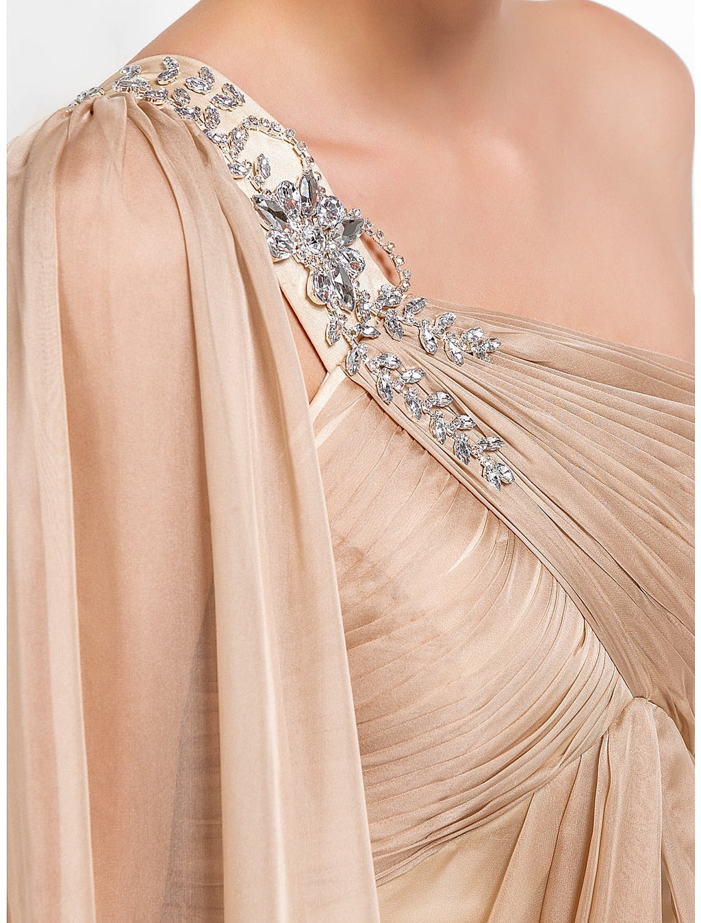 Black Sheath One-Shoulder Chiffon Sleeveless Floor-Length Evening Dress - Chloe Dress