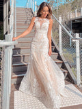 Mermaid Tulle Sleeveless Train Wedding Dress - Chloe Dress