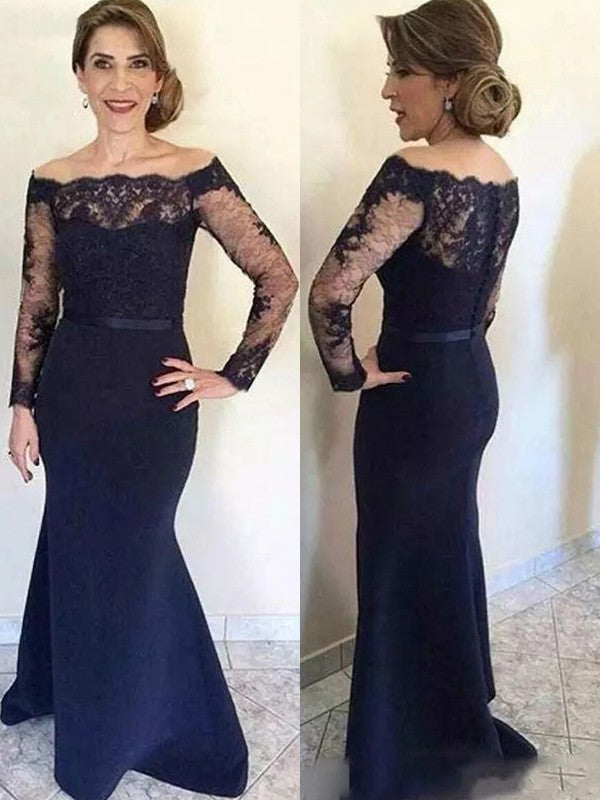 Mermaid Lace Long Sleeve Floor-Length Dress - Chloe Dress