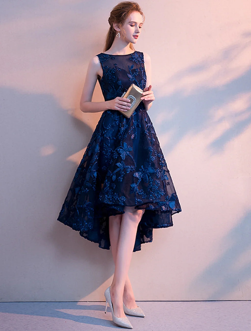 A-Line Tulle Sleeveless Pleated Mini Cocktail Dress - Chloe Dress
