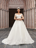 Ball Gown Tulle Sleeveless Train Wedding Gown - Chloe Dress