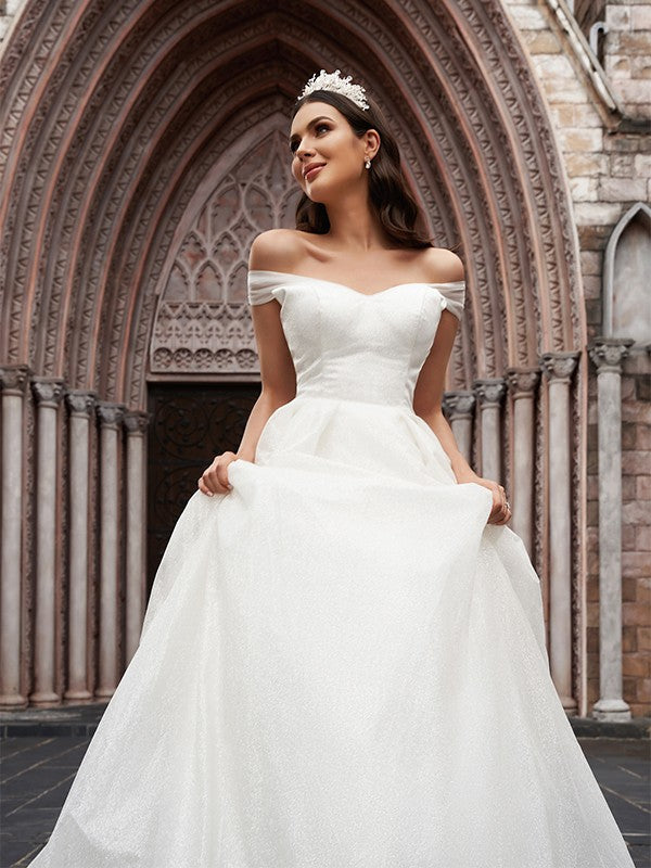 Ball Gown Tulle Sleeveless Train Wedding Gown - Chloe Dress