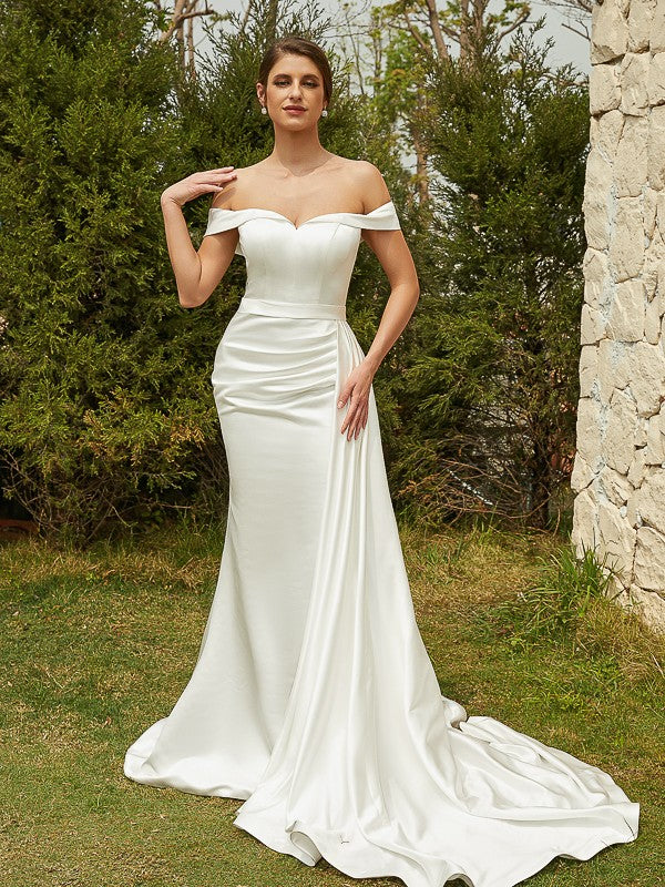 Sheath Sleeveless Train Wedding Dress - Chloe Dress