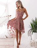A-Line Spaghetti Strap Tulle Sleeveless Asymmetric Cocktail Dress - Chloe Dress
