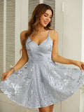 A-Line V-Neck Sleeveless Mini Dress - Chloe Dress