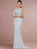 Sheath Chiffon Train Wedding Dress - Chloe Dress